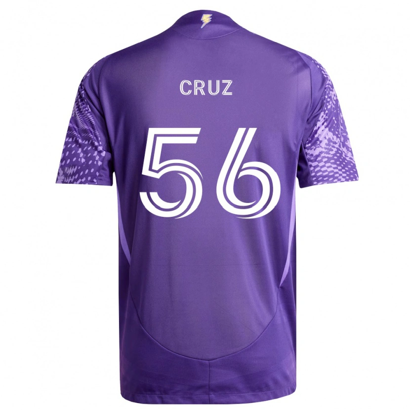 Danxen Mulher Camisola Pedro Cruz #56 Roxo Branco Principal 2026/27 Camisa
