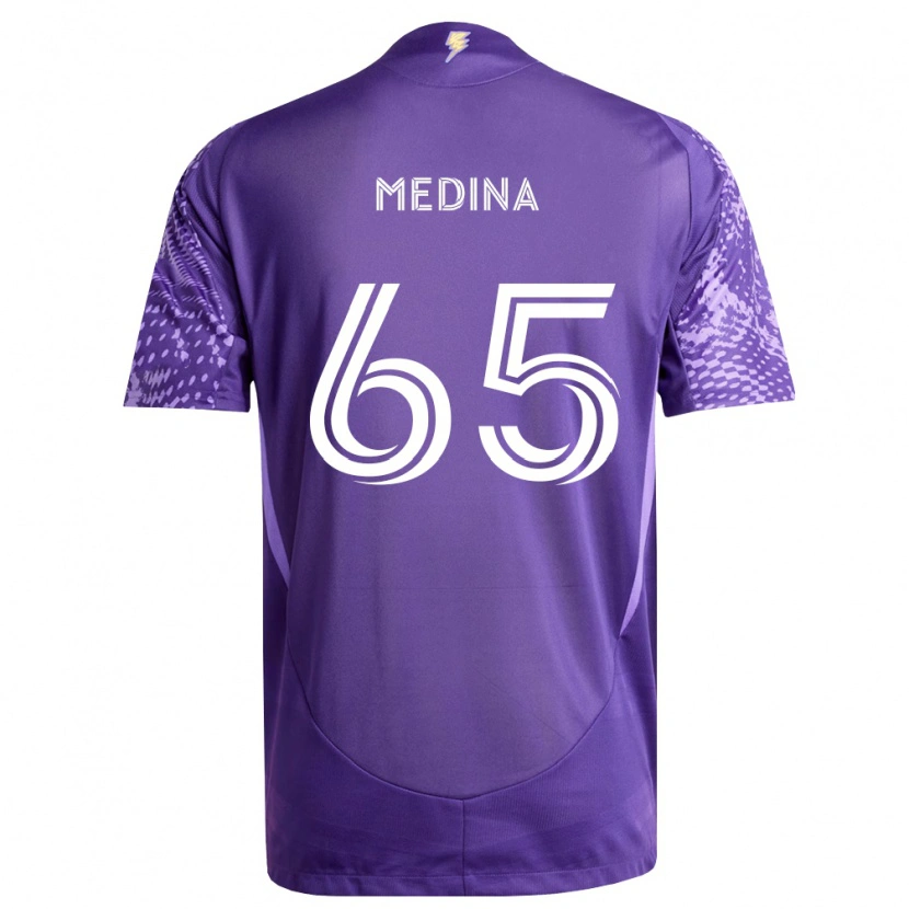 Danxen Mulher Camisola Cristian Medina #65 Roxo Branco Principal 2026/27 Camisa