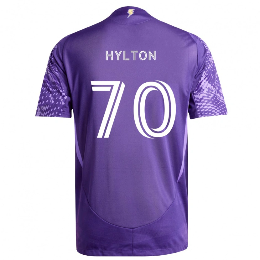 Danxen Mulher Camisola Justin Hylton #70 Roxo Branco Principal 2026/27 Camisa