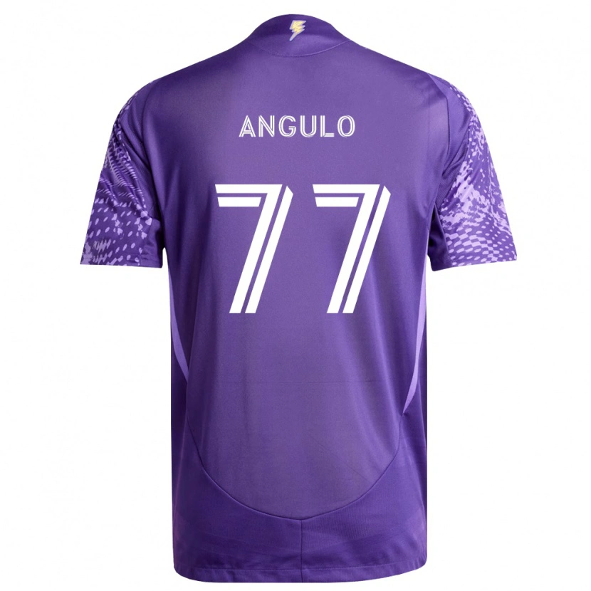 Danxen Mulher Camisola Iván Angulo #77 Roxo Branco Principal 2026/27 Camisa