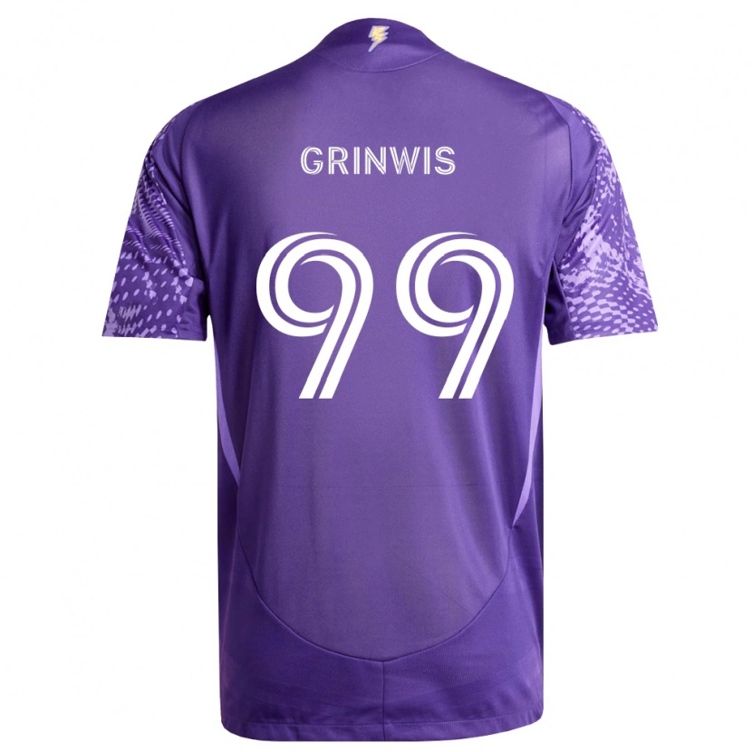 Danxen Mulher Camisola Adam Grinwis #99 Roxo Branco Principal 2026/27 Camisa