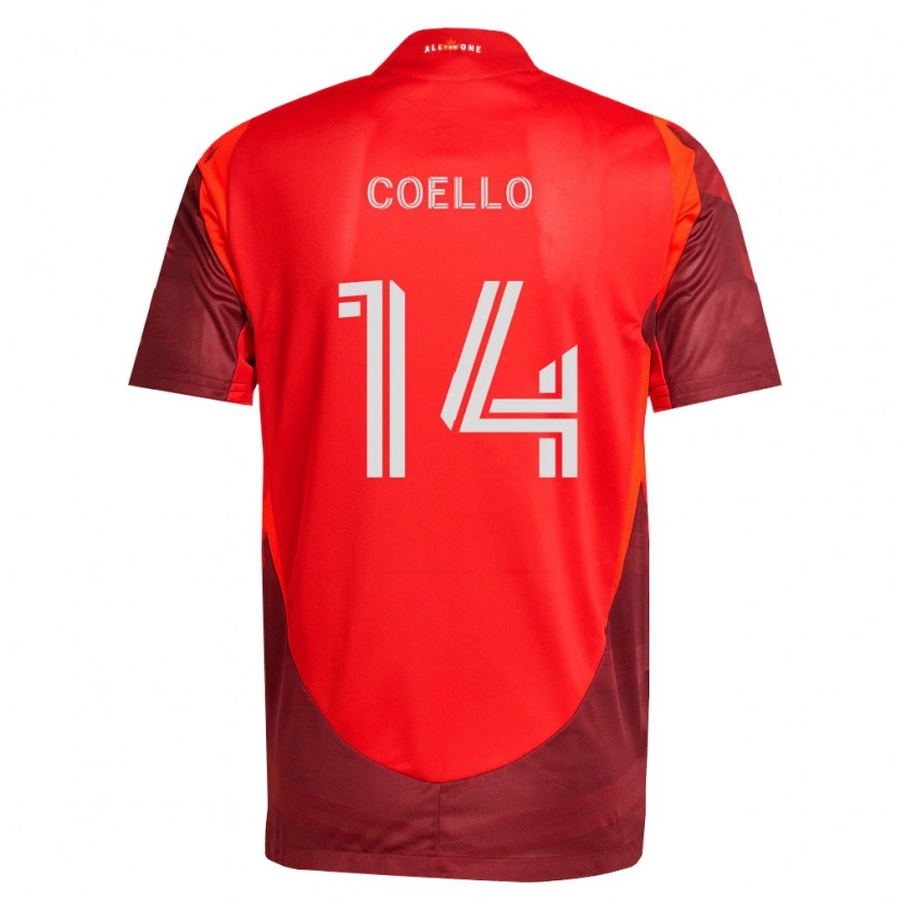 Danxen Mulher Camisola Alonso Coello #14 Borgonha Vermelho Principal 2026/27 Camisa