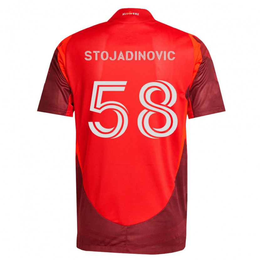 Danxen Mulher Camisola Marko Stojadinovic #58 Borgonha Vermelho Principal 2026/27 Camisa