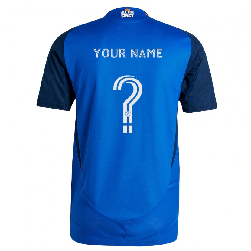 Danxen Mulher Camisola Seu Nome #0 Azul Real Laranja Principal 2026/27 Camisa