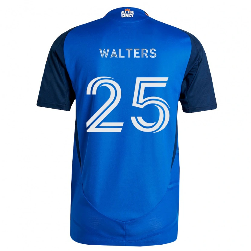 Danxen Mulher Camisola Paul Walters #25 Azul Real Laranja Principal 2026/27 Camisa