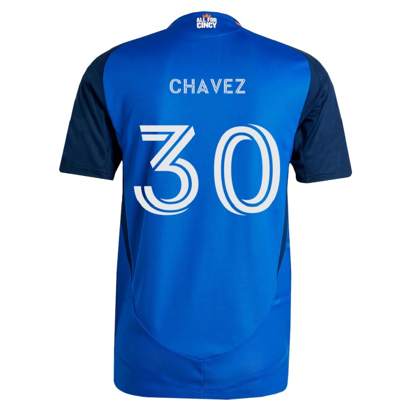 Danxen Mulher Camisola Ademar Chávez #30 Azul Real Laranja Principal 2026/27 Camisa