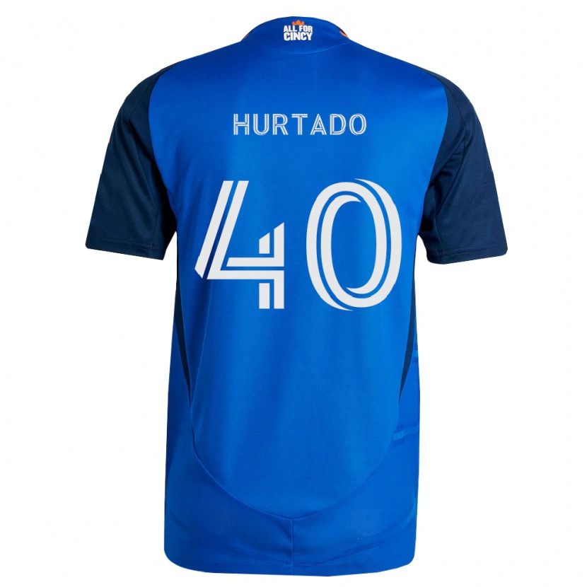 Danxen Mulher Camisola Dilan Hurtado #40 Azul Real Laranja Principal 2026/27 Camisa