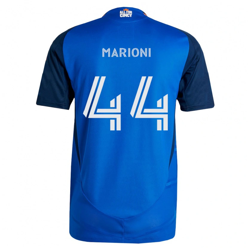 Danxen Mulher Camisola Giovanni Marioni #44 Azul Real Laranja Principal 2026/27 Camisa