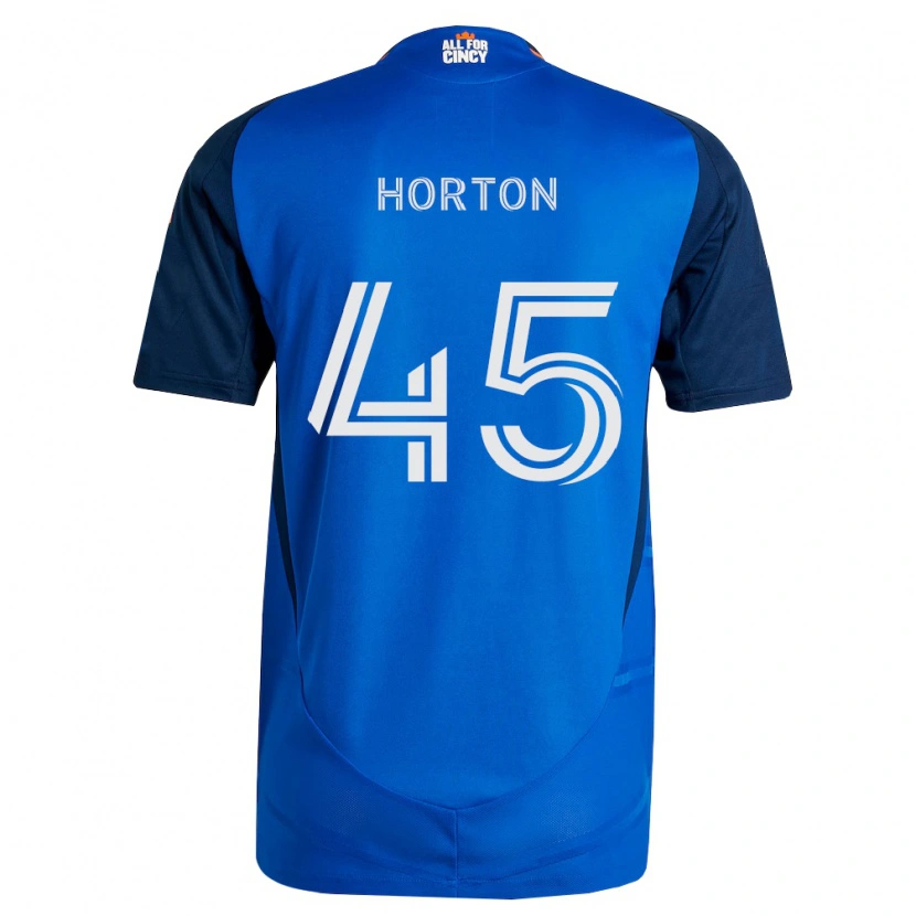 Danxen Mulher Camisola Philip Horton #45 Azul Real Laranja Principal 2026/27 Camisa