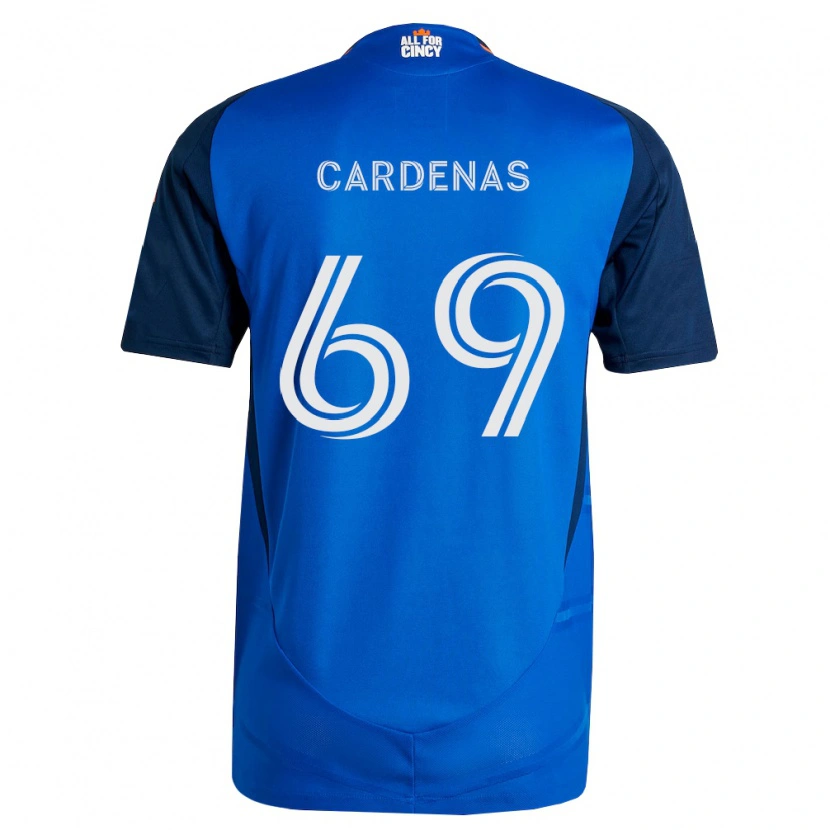 Danxen Mulher Camisola Jared Cardenas #69 Azul Real Laranja Principal 2026/27 Camisa