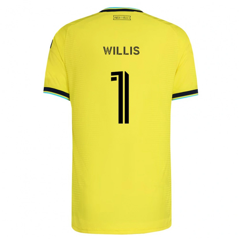 Danxen Mulher Camisola Joe Willis #1 Amarelo Brilhante Azul Marinho Principal 2026/27 Camisa