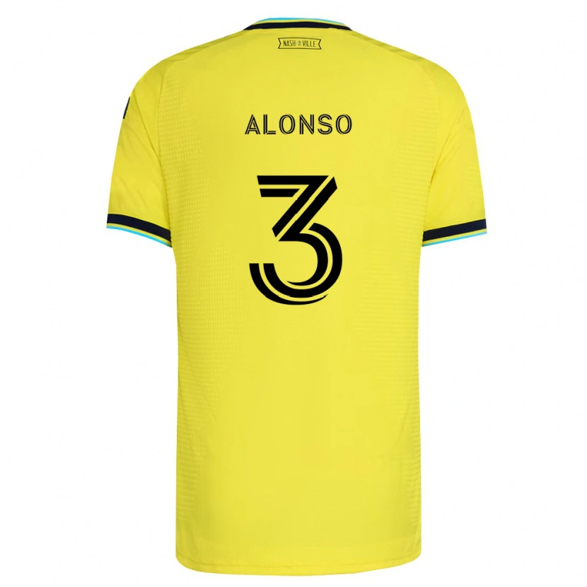 Danxen Mulher Camisola Gabriel Alonso #3 Amarelo Brilhante Azul Marinho Principal 2026/27 Camisa