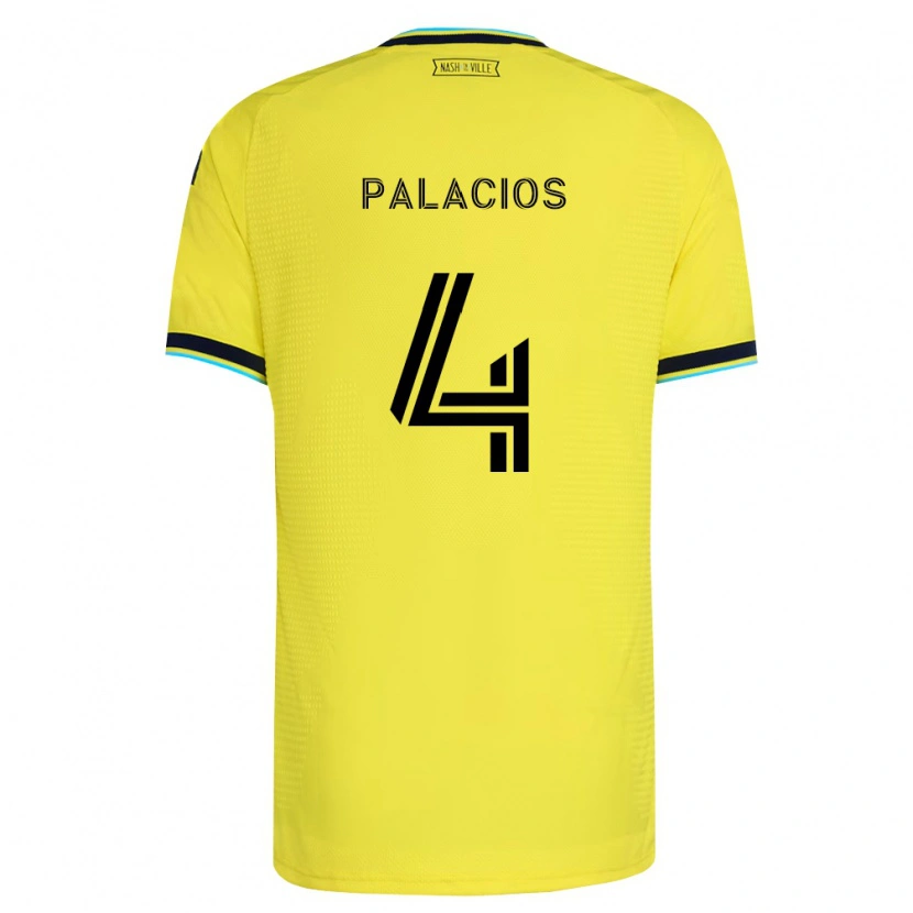 Danxen Mulher Camisola Jeison Palacios #4 Amarelo Brilhante Azul Marinho Principal 2026/27 Camisa