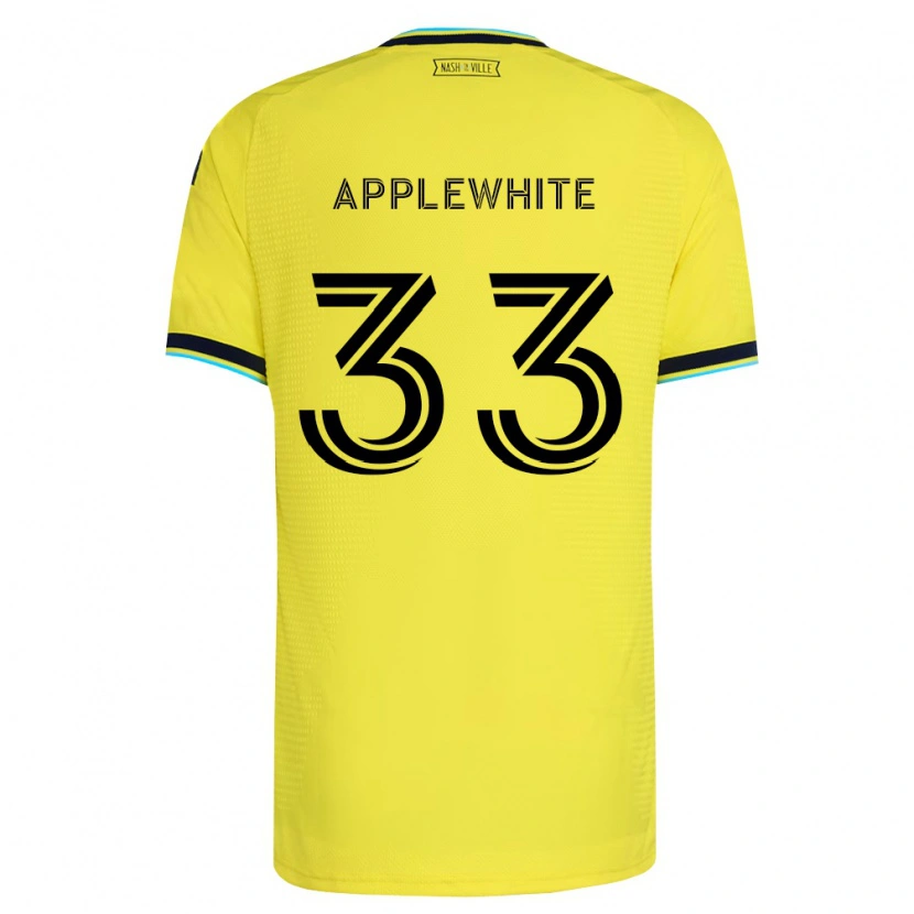 Danxen Mulher Camisola Christopher Applewhite #33 Amarelo Brilhante Azul Marinho Principal 2026/27 Camisa