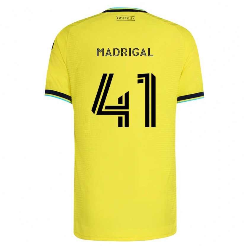 Danxen Mulher Camisola Warren Madrigal #41 Amarelo Brilhante Azul Marinho Principal 2026/27 Camisa