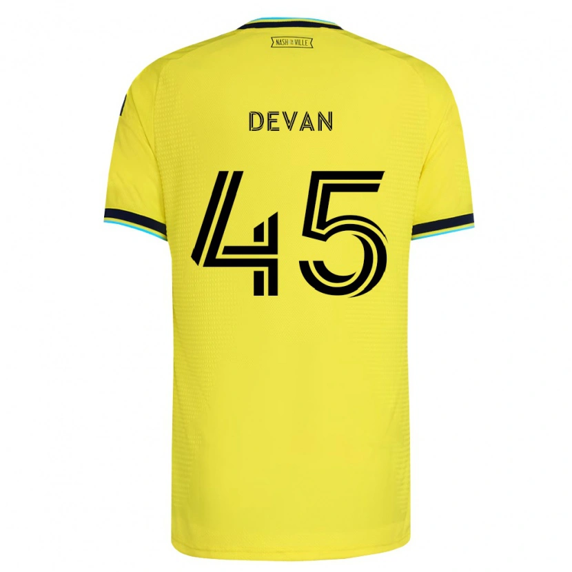 Danxen Mulher Camisola Liam Devan #45 Amarelo Brilhante Azul Marinho Principal 2026/27 Camisa