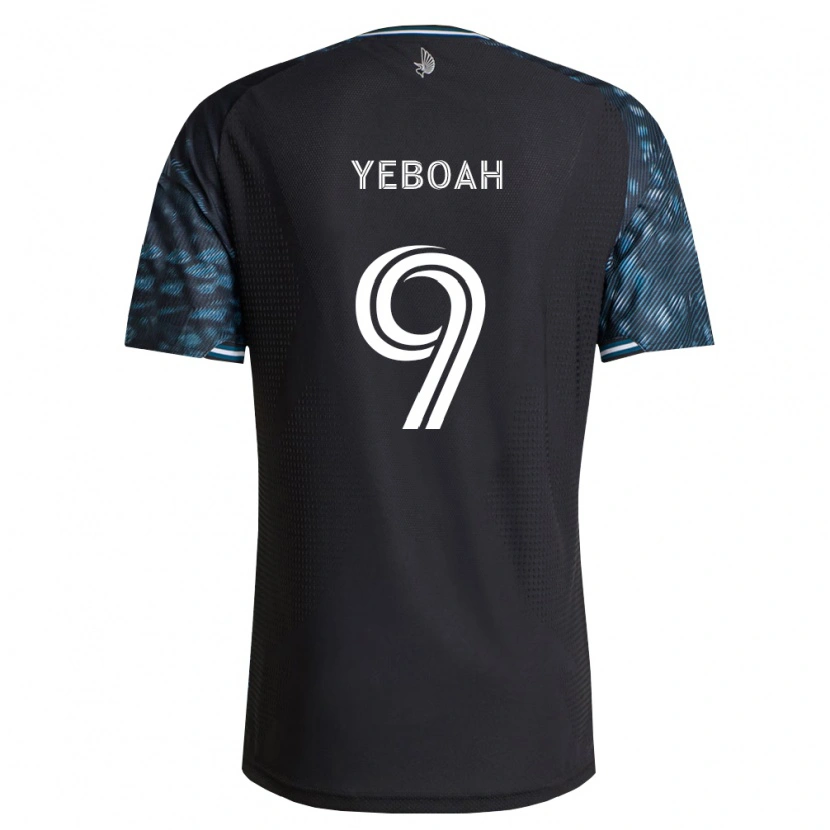 Danxen Mulher Camisola Kelvin Yeboah #9 Preto Branco Principal 2026/27 Camisa