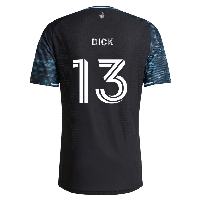 Danxen Mulher Camisola Eric Dick #13 Preto Branco Principal 2026/27 Camisa