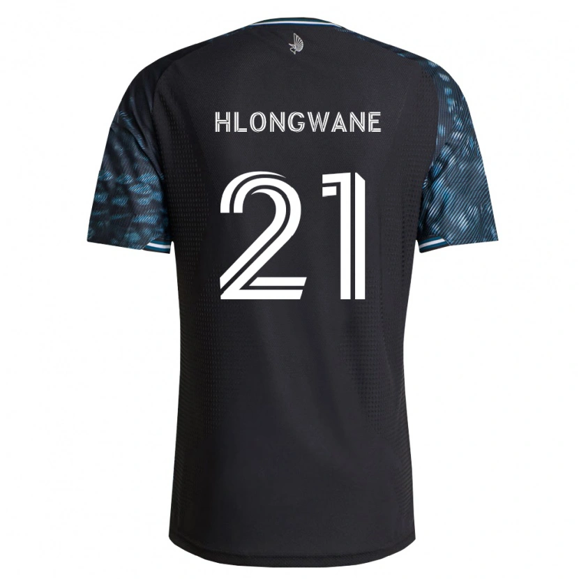Danxen Mulher Camisola Bongokuhle Hlongwane #21 Preto Branco Principal 2026/27 Camisa