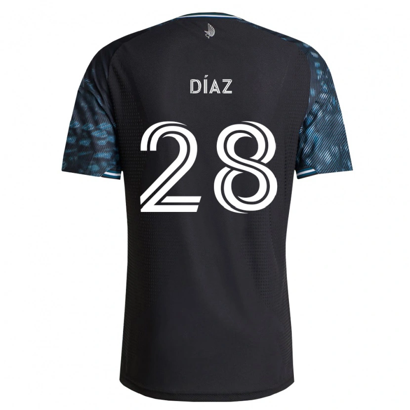 Danxen Mulher Camisola Jefferson Díaz #28 Preto Branco Principal 2026/27 Camisa