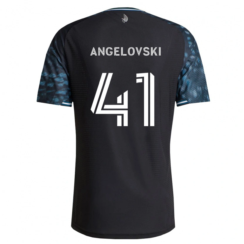 Danxen Mulher Camisola Lazar Angelovski #41 Preto Branco Principal 2026/27 Camisa