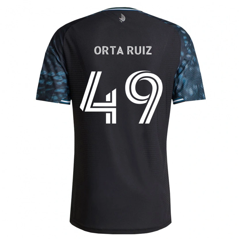 Danxen Mulher Camisola Jose Orta Ruiz #49 Preto Branco Principal 2026/27 Camisa