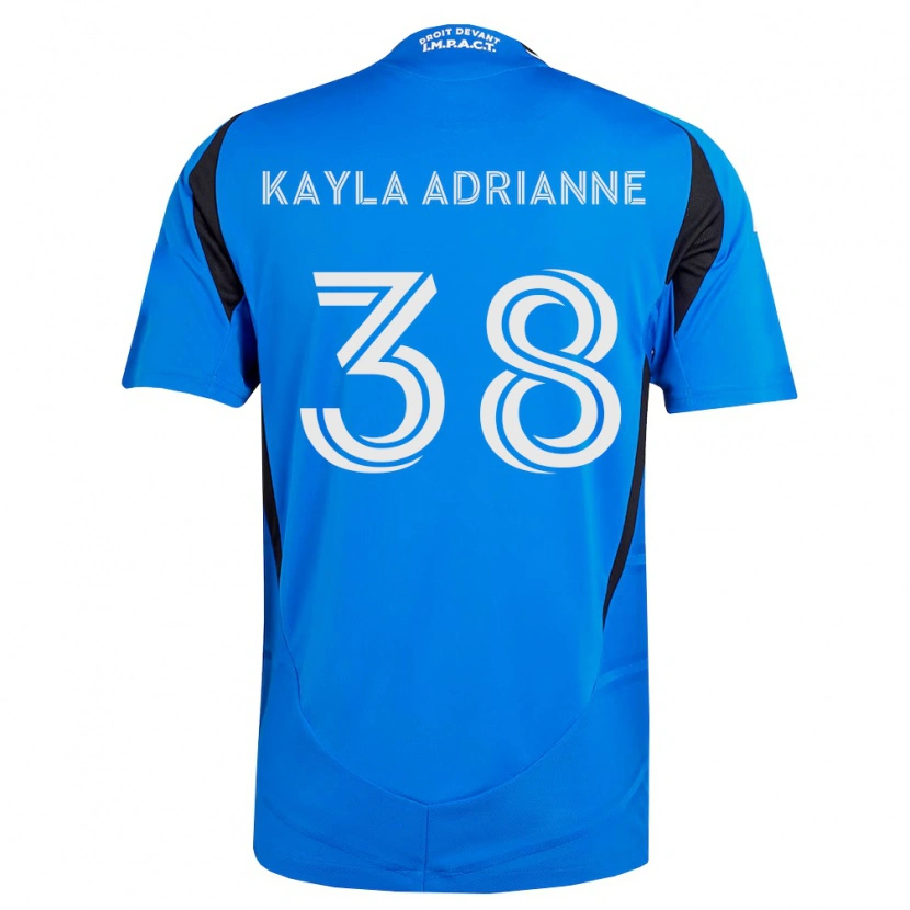 Danxen Mulher Camisola Kamdem Kayla Adrianne #38 Azul Branco Preto Principal 2026/27 Camisa