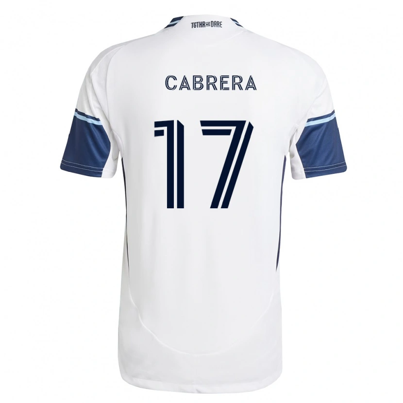 Danxen Mulher Camisola Kenji Cabrera #17 Branco Azul Real Principal 2026/27 Camisa