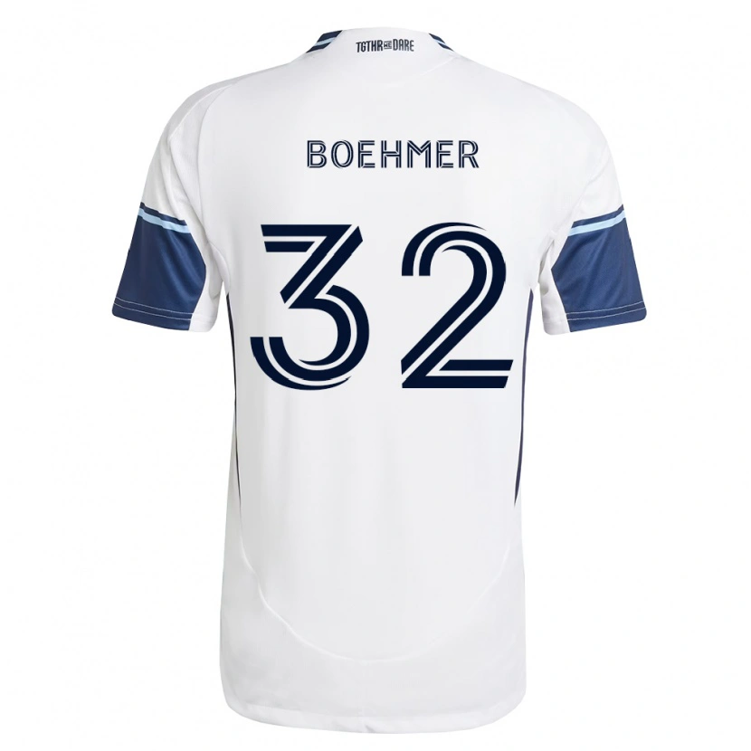 Danxen Mulher Camisola Isaac Boehmer #32 Branco Azul Real Principal 2026/27 Camisa