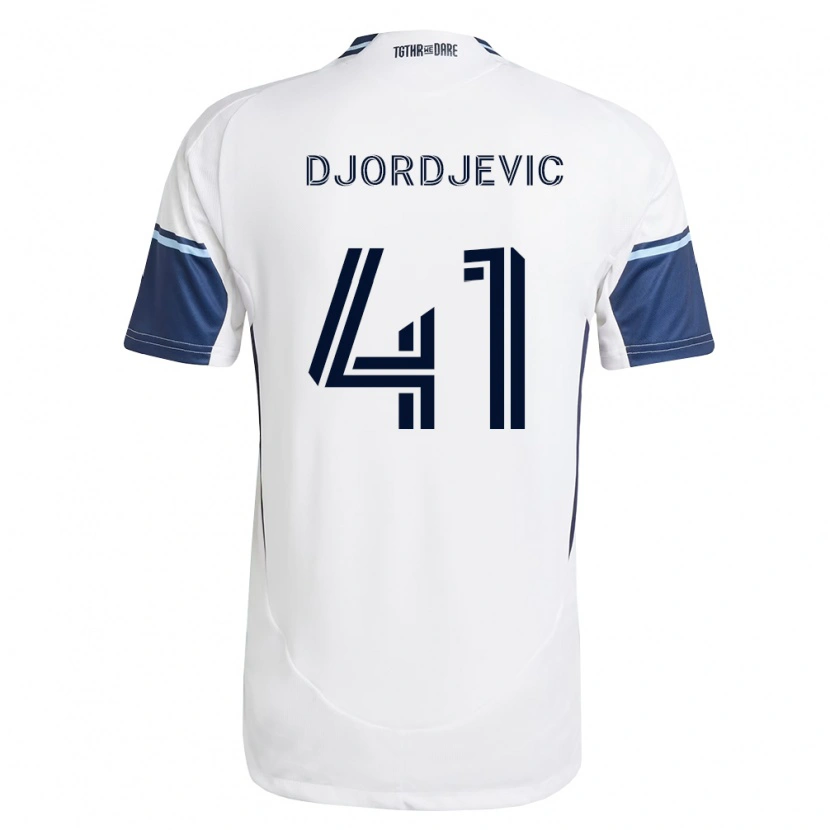 Danxen Mulher Camisola Nikola Djordjevic #41 Branco Azul Real Principal 2026/27 Camisa