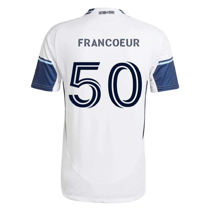 Danxen Mulher Camisola Isaac Francoeur #50 Branco Azul Real Principal 2026/27 Camisa