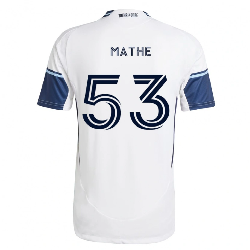 Danxen Mulher Camisola Immanuel Mathe #53 Branco Azul Real Principal 2026/27 Camisa