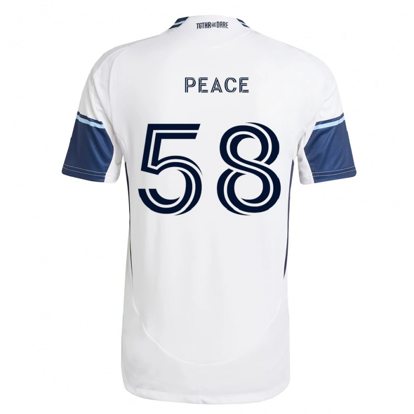 Danxen Mulher Camisola Jesse Peace #58 Branco Azul Real Principal 2026/27 Camisa