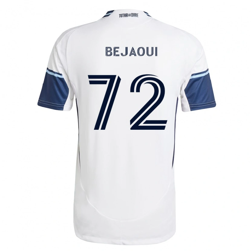 Danxen Mulher Camisola Aiden Bejaoui #72 Branco Azul Real Principal 2026/27 Camisa