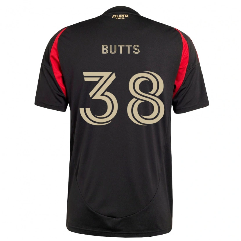 Danxen Mulher Camisola Liam Butts #38 Preto Vermelho Principal 2026/27 Camisa