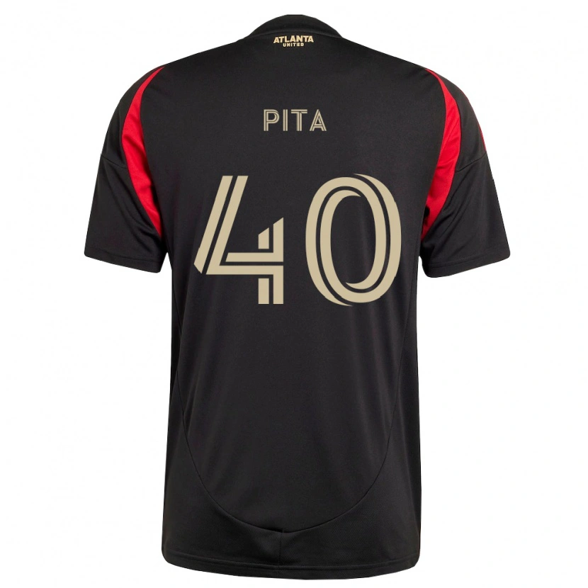 Danxen Mulher Camisola Santiago Pita #40 Preto Vermelho Principal 2026/27 Camisa