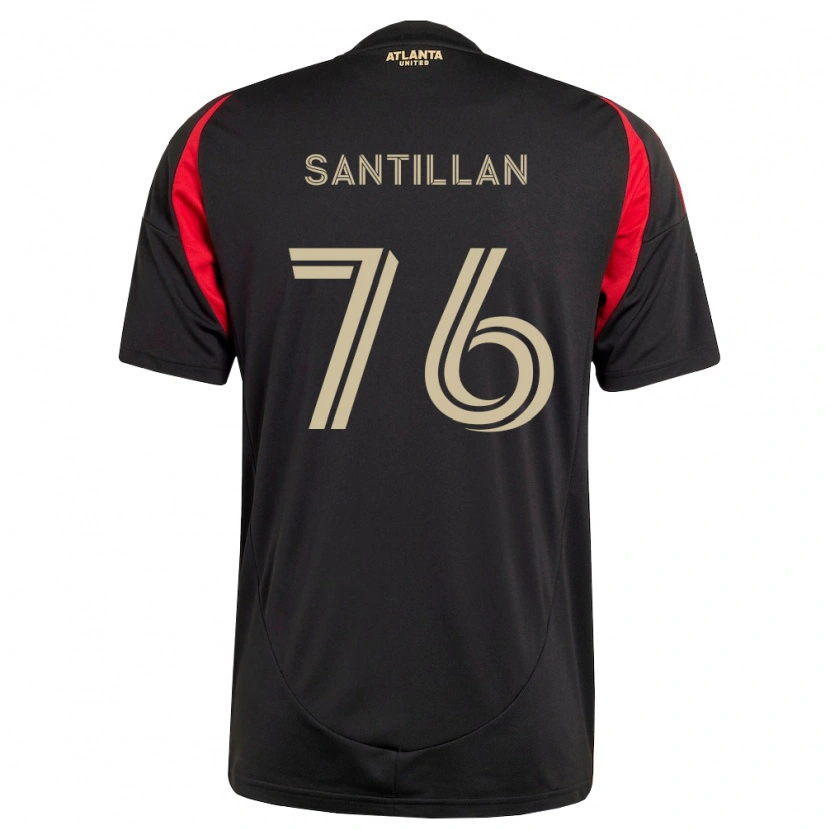 Danxen Mulher Camisola Noe Santillan #76 Preto Vermelho Principal 2026/27 Camisa