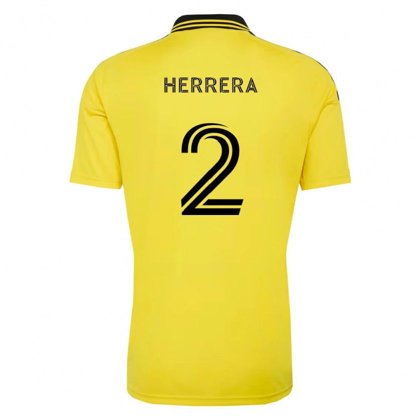 Danxen Mulher Camisola Andrés Herrera #2 Amarelo Preto Principal 2026/27 Camisa