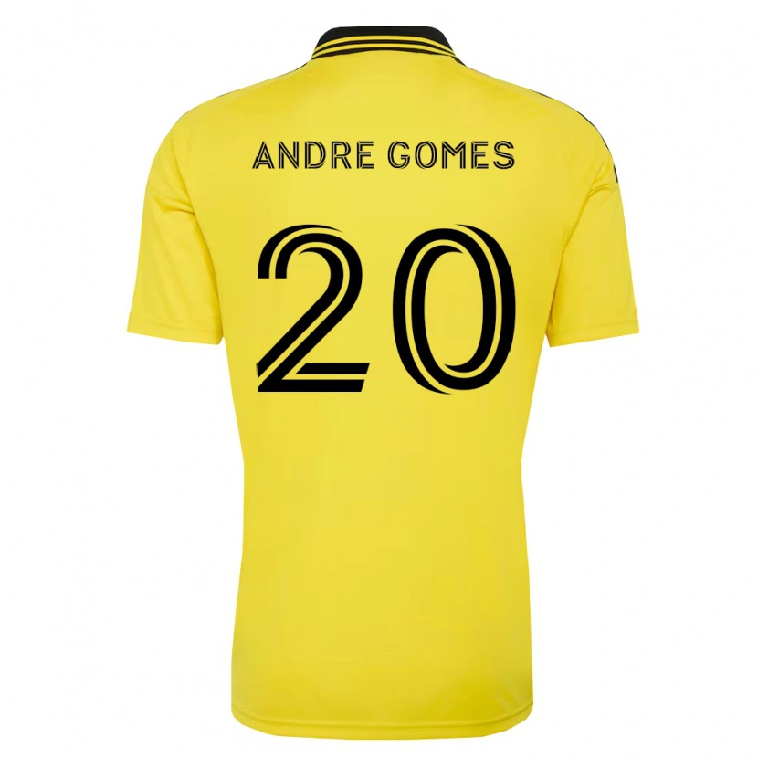 Danxen Mulher Camisola André Gomes #20 Amarelo Preto Principal 2026/27 Camisa