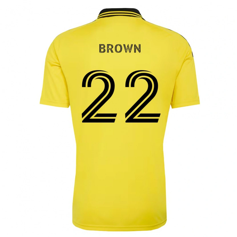 Danxen Mulher Camisola Tristan Brown #22 Amarelo Preto Principal 2026/27 Camisa