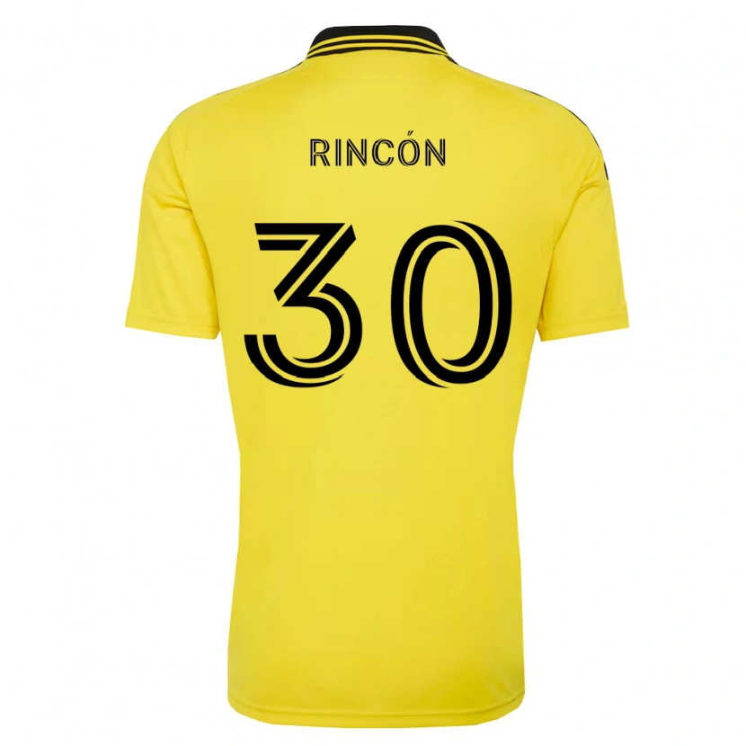 Danxen Mulher Camisola Nicolás Rincón #30 Amarelo Preto Principal 2026/27 Camisa
