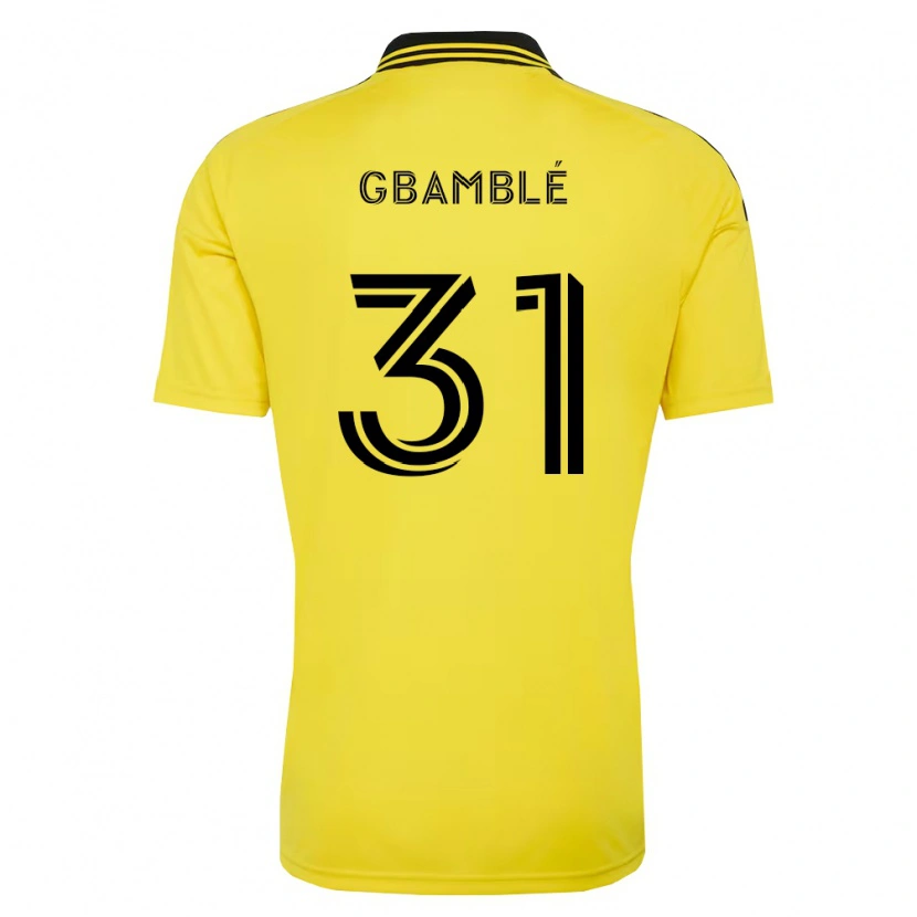 Danxen Mulher Camisola Kevin Gbamblé #31 Amarelo Preto Principal 2026/27 Camisa