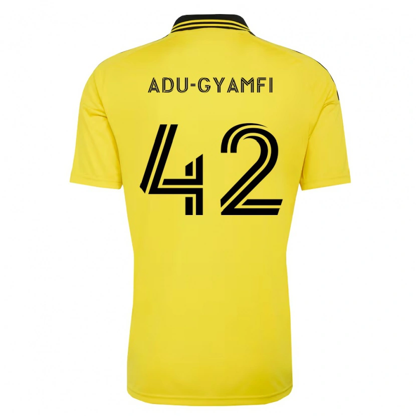 Danxen Mulher Camisola Brent Adu-Gyamfi #42 Amarelo Preto Principal 2026/27 Camisa
