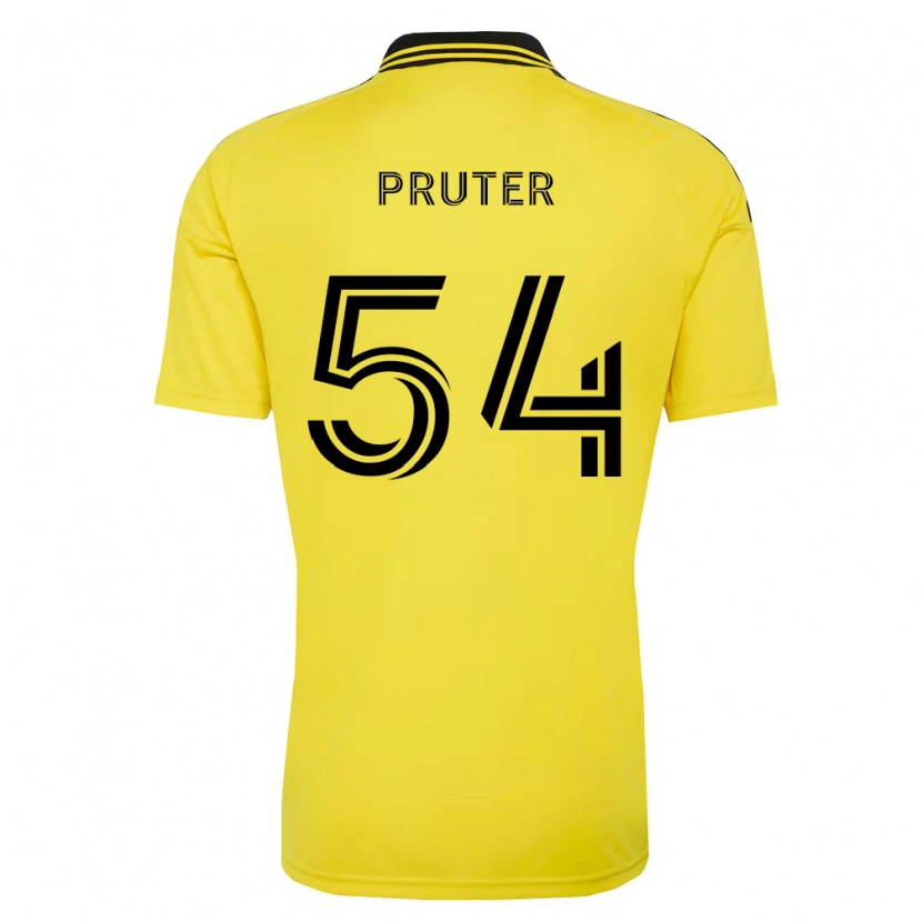 Danxen Mulher Camisola Luke Pruter #54 Amarelo Preto Principal 2026/27 Camisa
