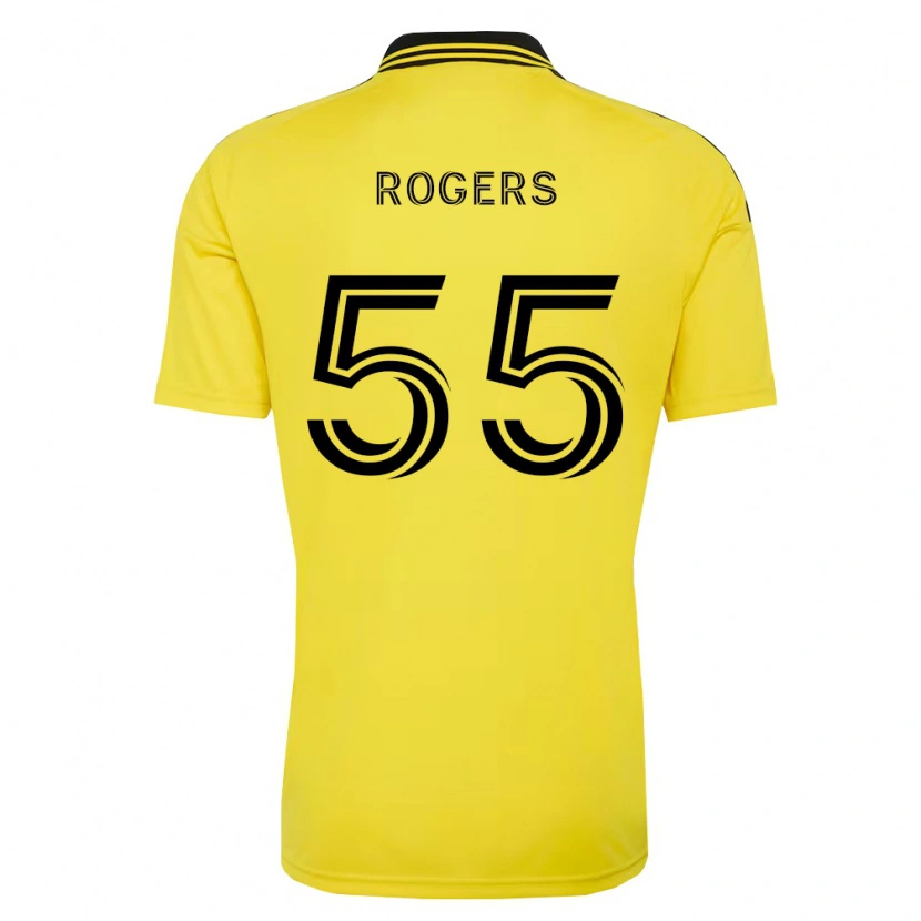 Danxen Mulher Camisola Chris Rogers #55 Amarelo Preto Principal 2026/27 Camisa