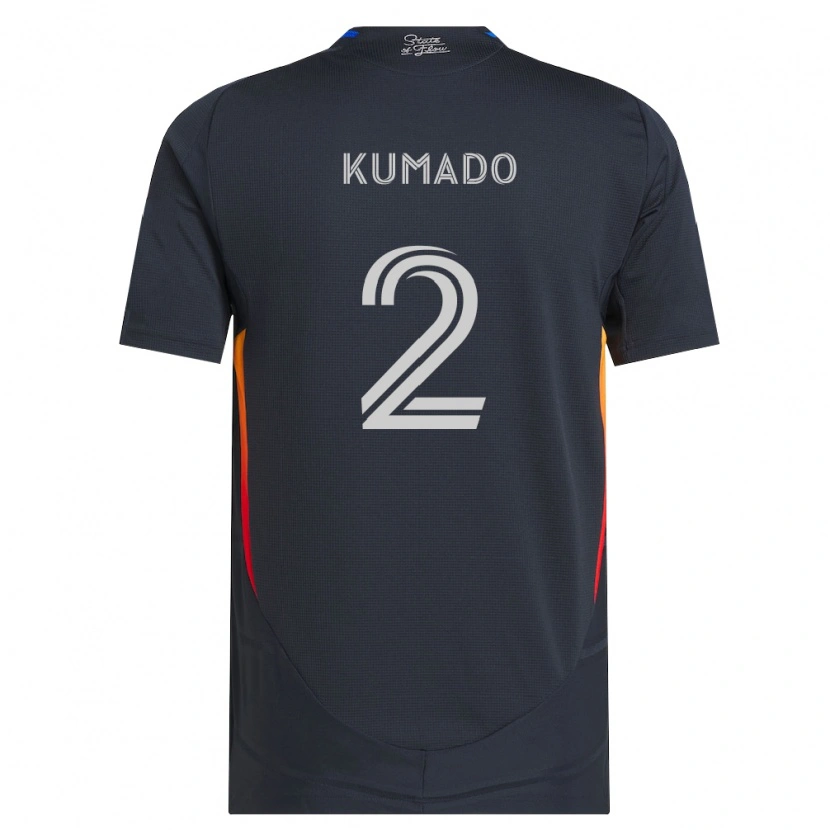 Danxen Mulher Camisola Willy Kumado #2 Cinza Escuro Vermelho Principal 2026/27 Camisa