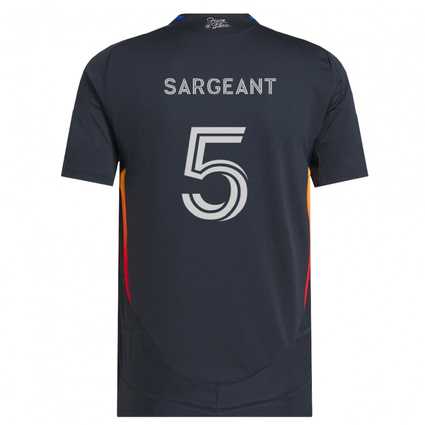 Danxen Mulher Camisola Kieran Sargeant #5 Cinza Escuro Vermelho Principal 2026/27 Camisa