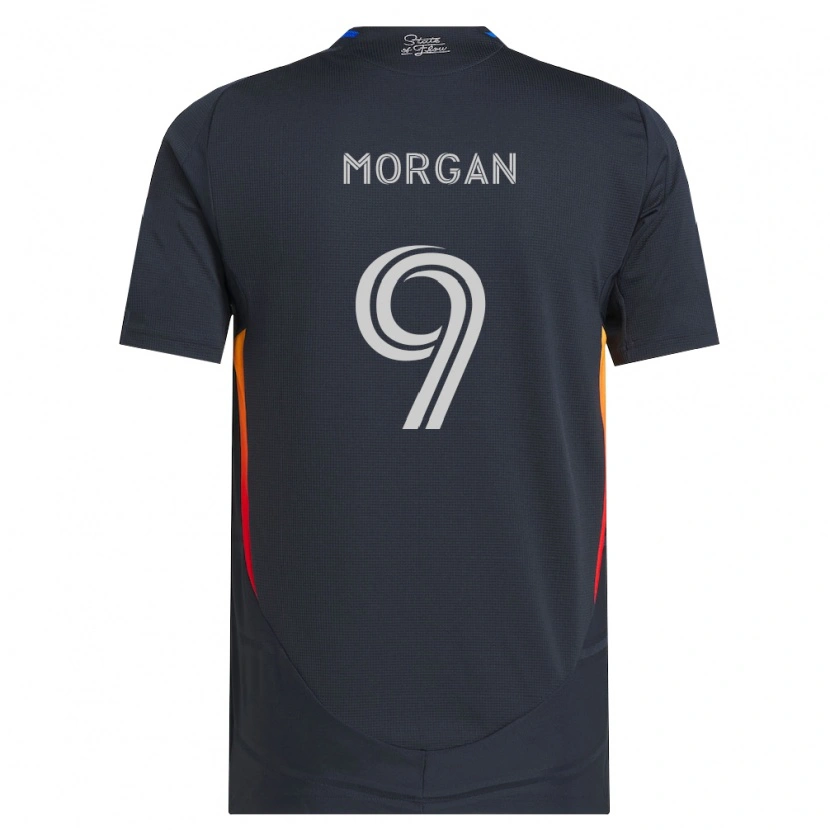 Danxen Mulher Camisola Lewis Morgan #9 Cinza Escuro Vermelho Principal 2026/27 Camisa