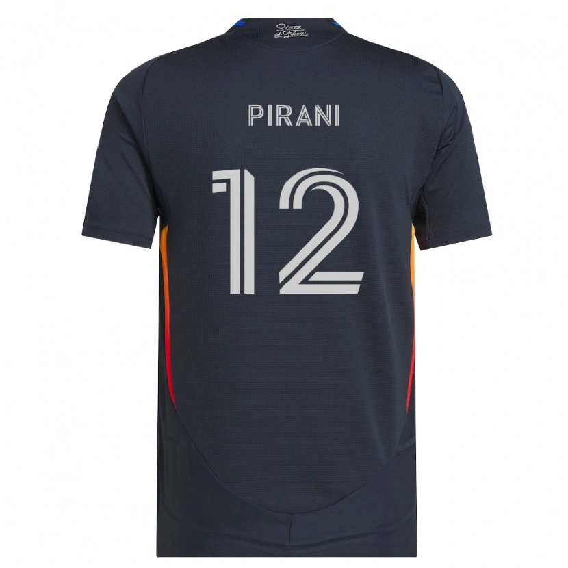 Danxen Mulher Camisola Gabriel Pirani #12 Cinza Escuro Vermelho Principal 2026/27 Camisa