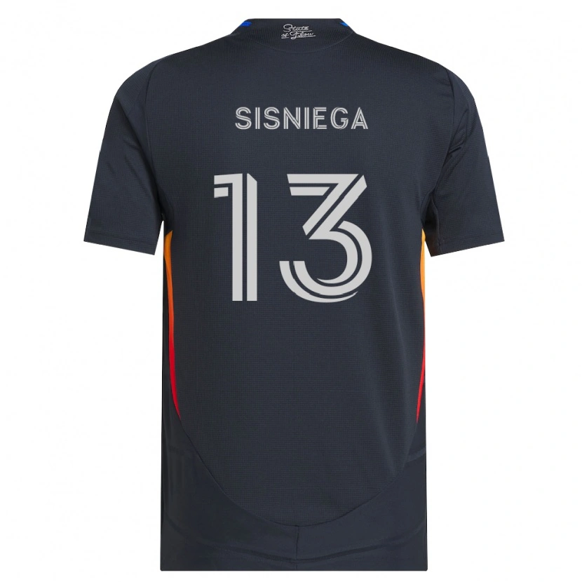 Danxen Mulher Camisola Pablo Sisniega #13 Cinza Escuro Vermelho Principal 2026/27 Camisa